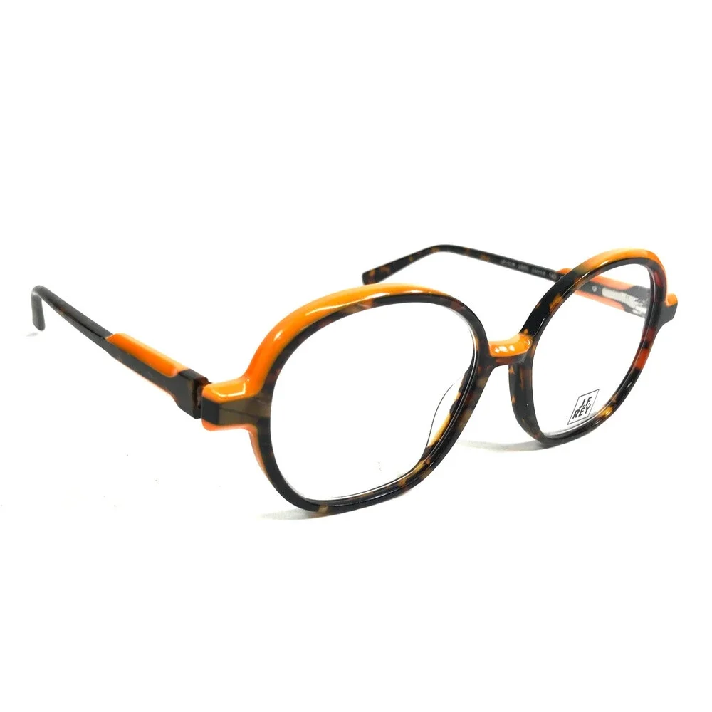 J.F. Rey Eyeglasses Frames JF1529 9960 Tortoise Orange Round Full Rim 54-16-143